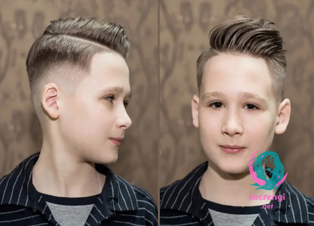 12 Yaş Erkek Çocuk Dalgalı Saç Modeli