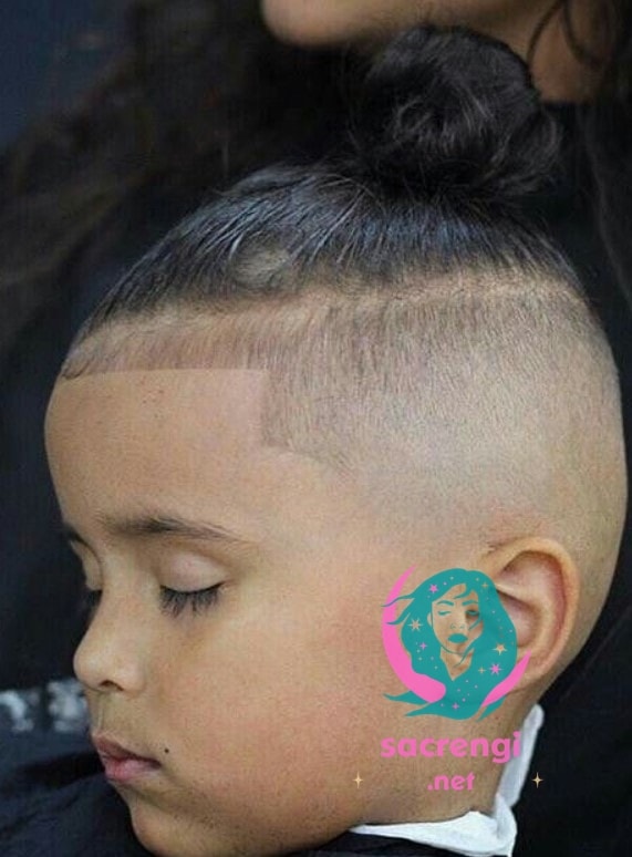 Boy Half Bun Hairstyle